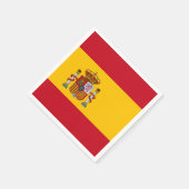 Serviette En Papier Drapeau Espagne (Coin)