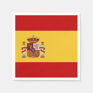 Serviette En Papier Drapeau Espagne