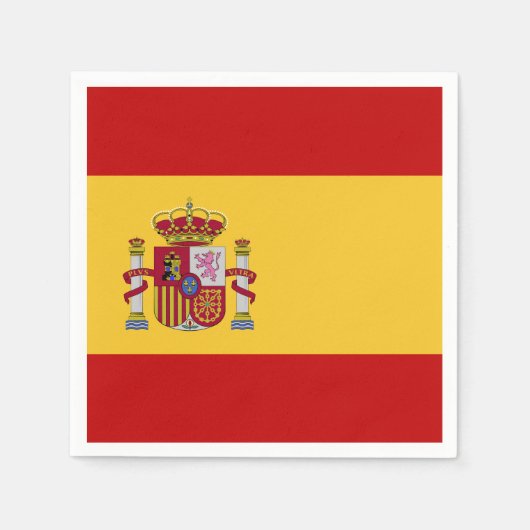 Serviette En Papier Drapeau Espagne (Devant)