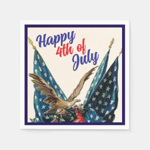Serviette En Papier Drapeau et aigle Patriotique 4 juillet Cookout Par