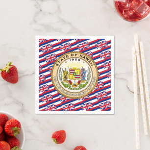 Serviette En Papier Drapeau et sceau hawaïen, Drapeau d'Hawaii