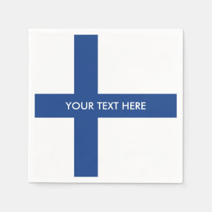Serviette En Papier Drapeau finlandais des serviettes faites sur