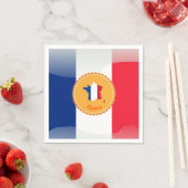 Serviette En Papier drapeau français (En situation)
