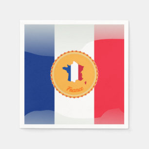 Serviette En Papier drapeau français