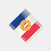 Serviette En Papier drapeau français (Coin)