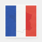 Serviette En Papier drapeau français (Devant)