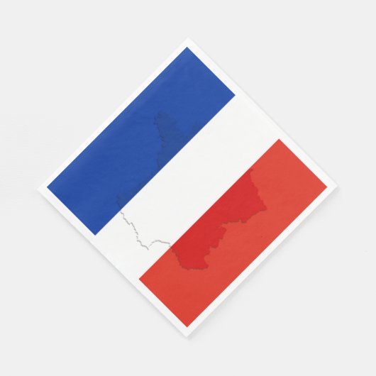 Serviette En Papier drapeau français (Coin)