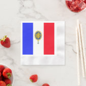 Serviette En Papier Drapeau français Emblem (En situation)
