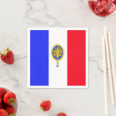 Serviette En Papier Drapeau français Emblem (En situation)