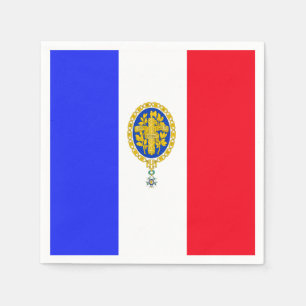 Serviette En Papier Drapeau français Emblem