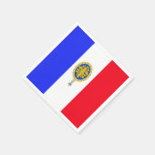 Serviette En Papier Drapeau français Emblem (Coin)