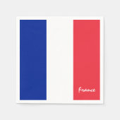 Serviette En Papier Drapeau français & France mode de fête /fans sport (Devant)