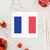 Serviette En Papier Drapeau français Thème de papier de fête Napkins (En situation)