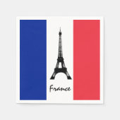 Serviette En Papier Drapeau français & Tour Eiffel - France /fans spor (Devant)