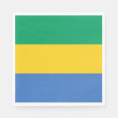 Serviette En Papier Drapeau Gabon (Devant)