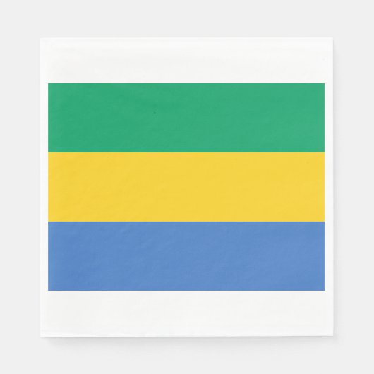 Serviette En Papier Drapeau gabonais (Gabon) (Devant)