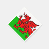 Serviette En Papier Drapeau gallois (Coin)