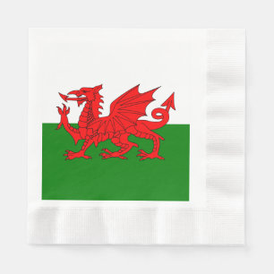 Serviette En Papier Drapeau gallois dragon rouge gallois