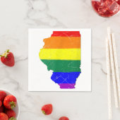 Serviette En Papier Drapeau Gay pride de l'Illinois (En situation)