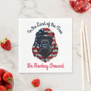 Serviette En Papier Drapeau Gorilla Amérique