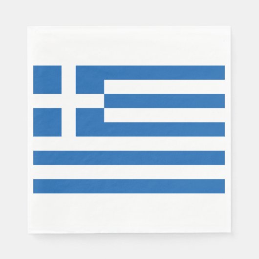 Serviette En Papier Drapeau grec (Grèce) (Devant)