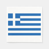 Serviette En Papier Drapeau grec Grèce Bleu Livre blanc Napkin (Devant)