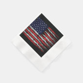 Serviette En Papier Drapeau Grunge U.S.A (Coin)