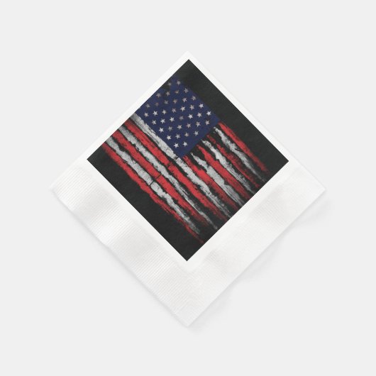 Serviette En Papier Drapeau Grunge U.S.A (Coin)