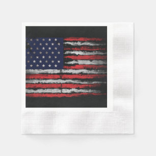Serviette En Papier Drapeau Grunge U.S.A