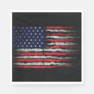 Serviette En Papier Drapeau Grunge U.S.A
