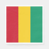 Serviette En Papier Drapeau Guinée (Devant)