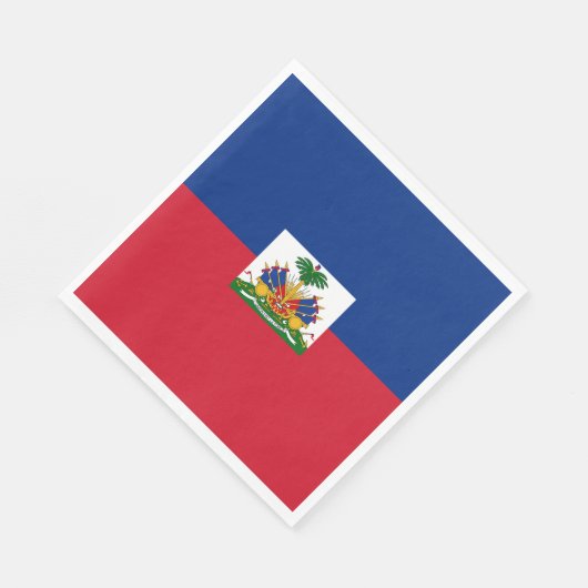 Serviette En Papier Drapeau Haïti (Coin)