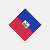 Serviette En Papier Drapeau Haïti (Coin)