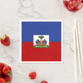 Serviette En Papier Drapeau haïtien classique (En situation)