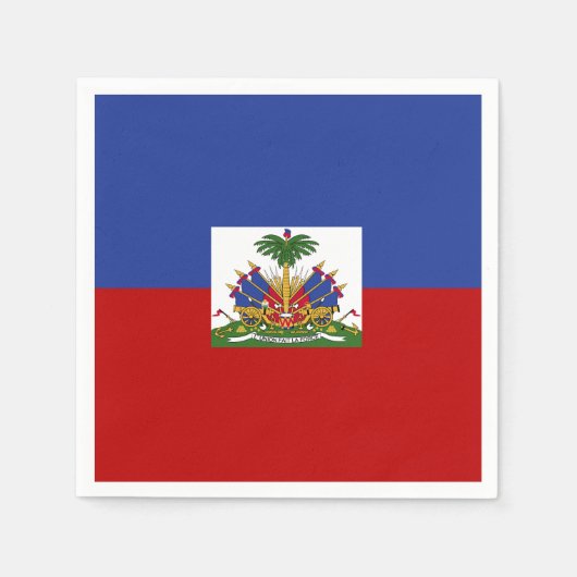 Serviette En Papier Drapeau haïtien classique (Devant)