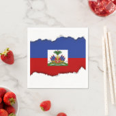 Serviette En Papier Drapeau haïtien classique (En situation)