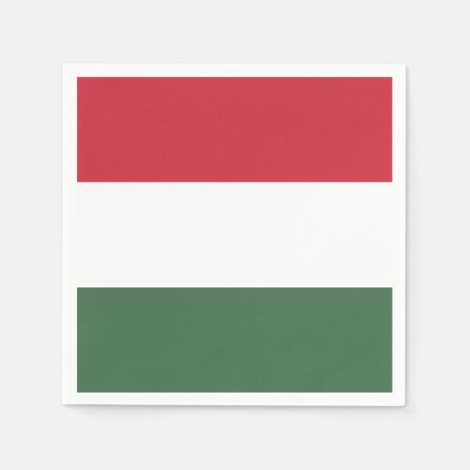 Serviette En Papier Drapeau Hongrie (Devant)