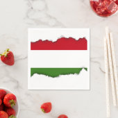 Serviette En Papier Drapeau Hongrie (En situation)