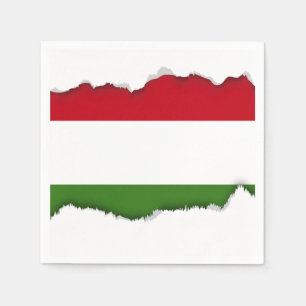 Serviette En Papier Drapeau Hongrie