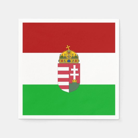 Serviette En Papier Drapeau hongrois (Devant)