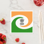 Serviette En Papier Drapeau indien (En situation)