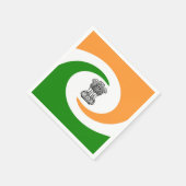 Serviette En Papier Drapeau indien (Coin)