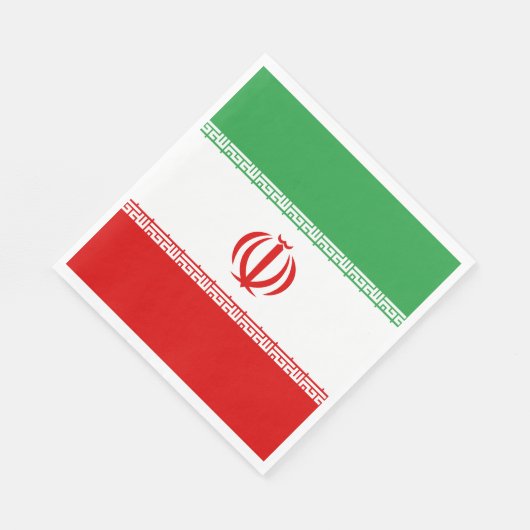 Serviette En Papier Drapeau Iran (Coin)