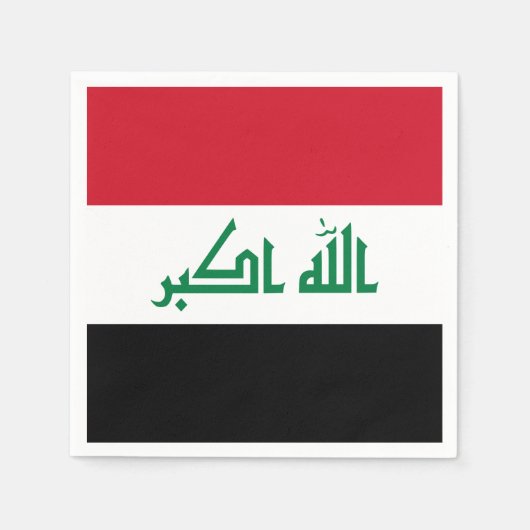 Serviette En Papier Drapeau Iraq (Devant)