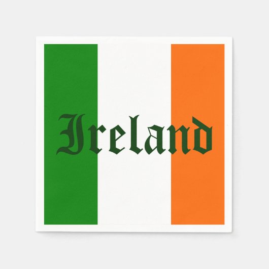 Serviette En Papier Drapeau irlandais (Devant)
