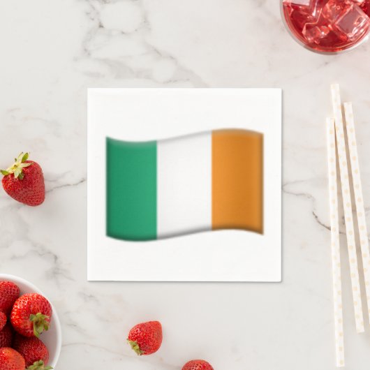 Serviette En Papier Drapeau irlandais - Emoji (En situation)