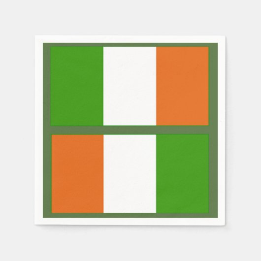 Serviette En Papier Drapeau irlandais Napkin (Devant)