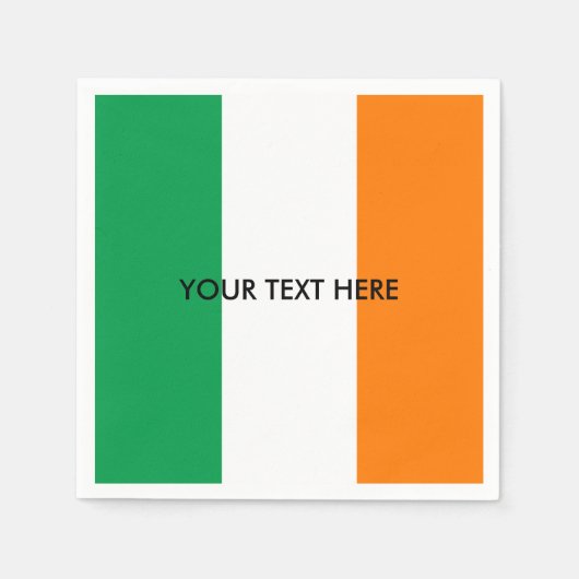 Serviette En Papier Drapeau irlandais serviettes de soirée personnalis (Devant)