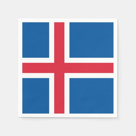 Serviette En Papier Drapeau islandais (Devant)