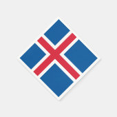 Serviette En Papier Drapeau islandais (Coin)